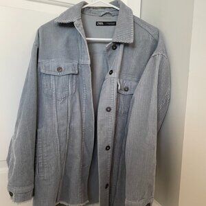 🩶 ZARA Blueish Grey Corduroy Jacket 🩶